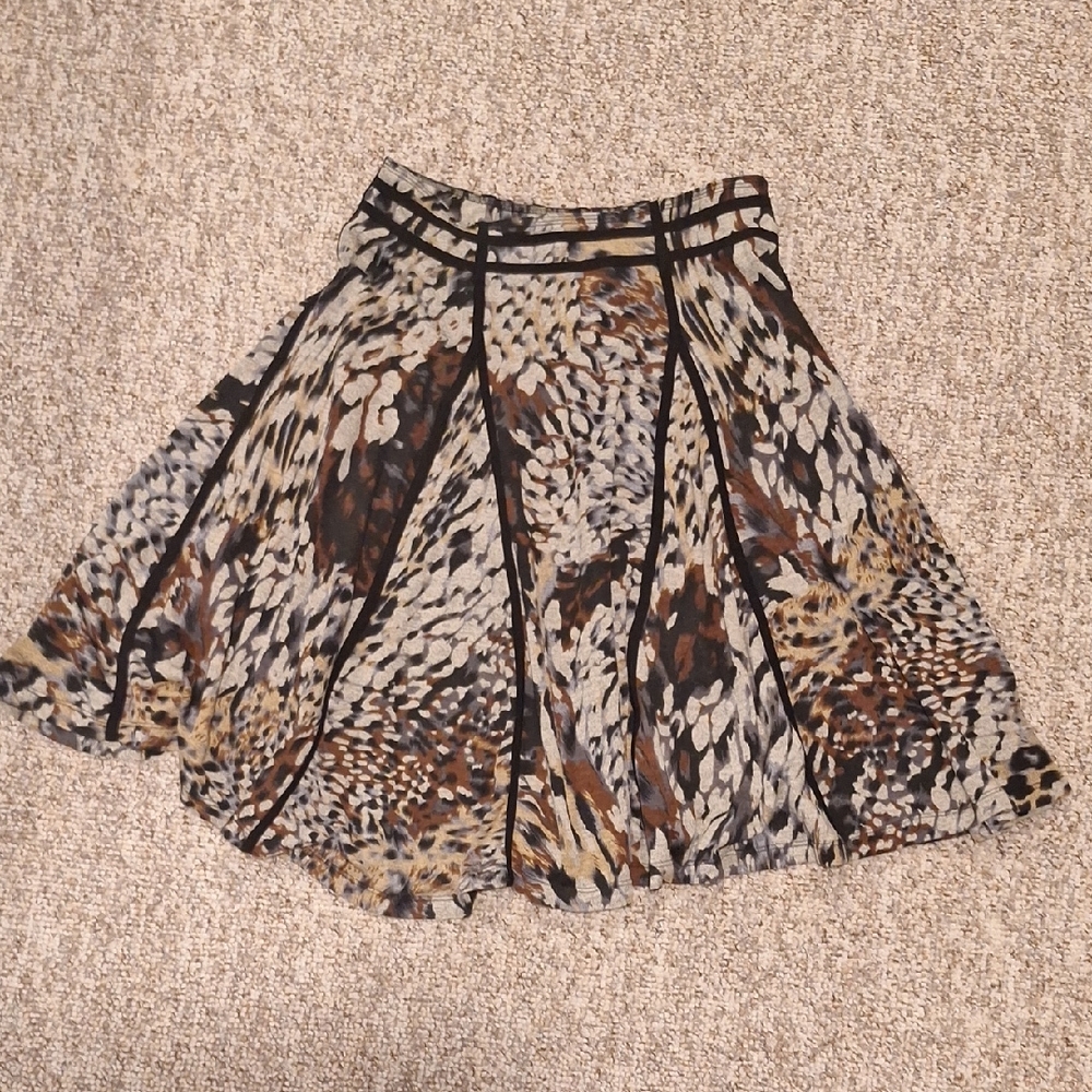 Lapis Animal Print Women's Pleated Flowy Skirt - Picture 1 of 5